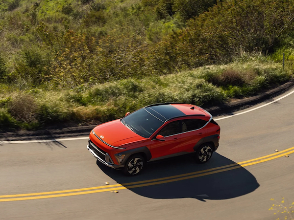 The new 2024 Hyundai Kona has received a complete redesign featuring new materials like Black H-Tex leatherette surfaces.