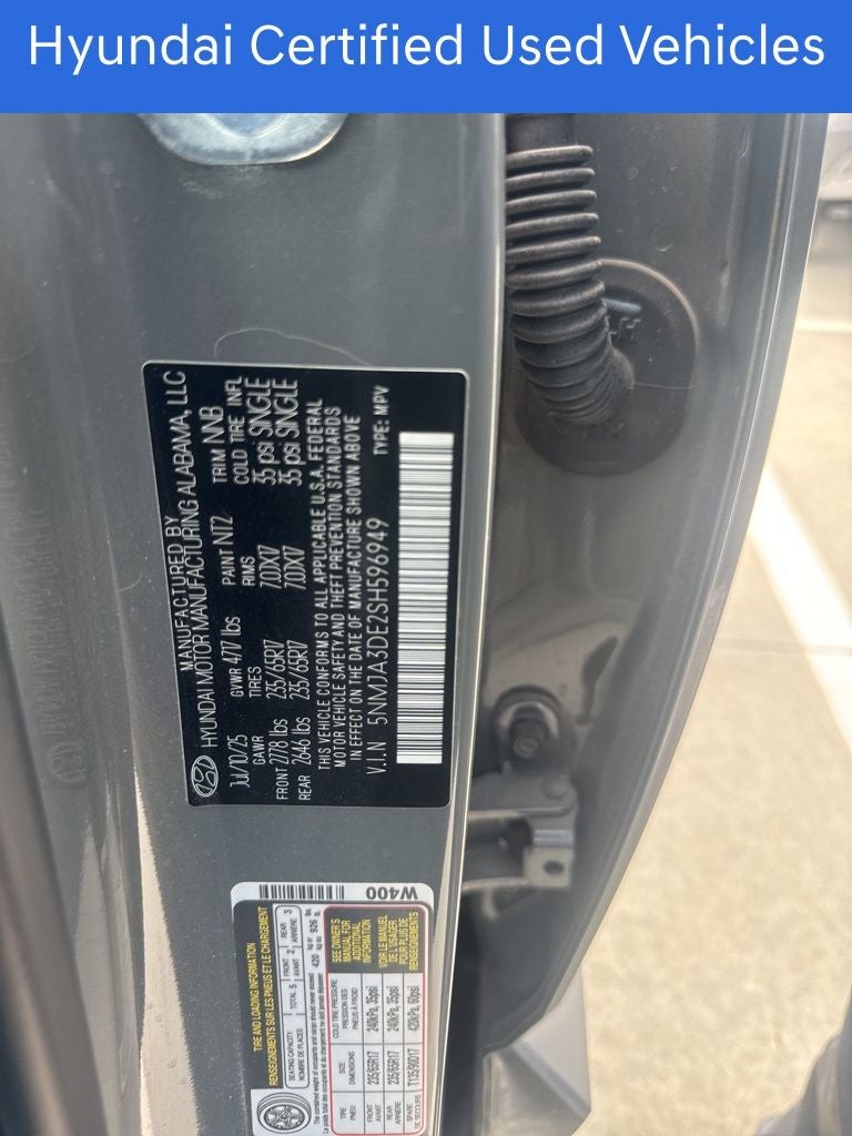 2025 Hyundai TUCSON SE CERTIFIED