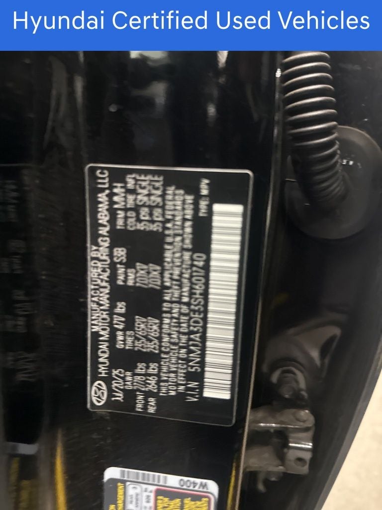 2025 Hyundai TUCSON SE CERTIFIED