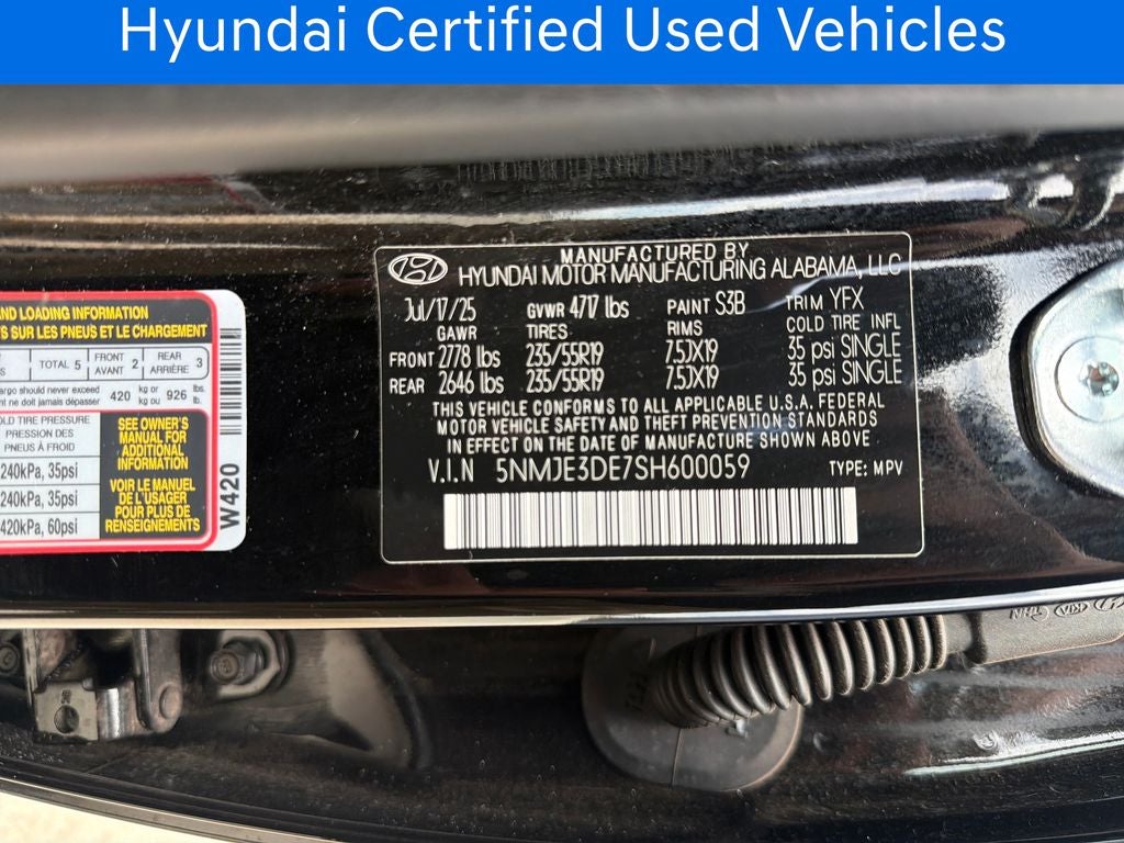 2025 Hyundai TUCSON Limited CERTIFIED