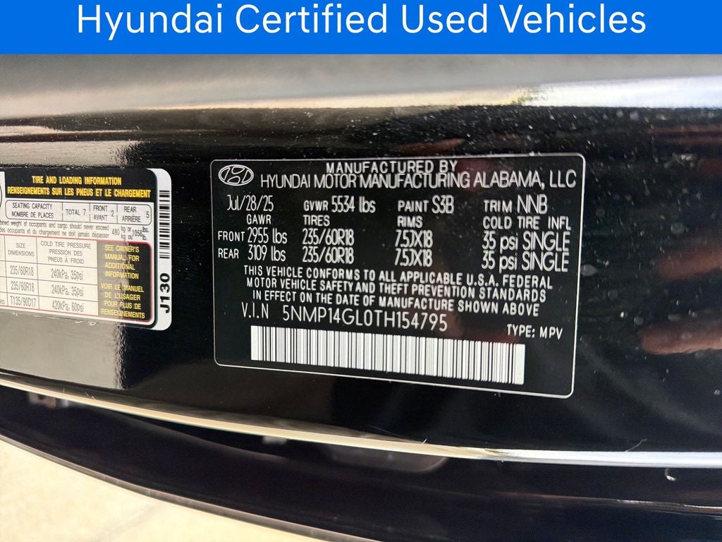 2026 Hyundai SANTA FE SE CERTIFIED