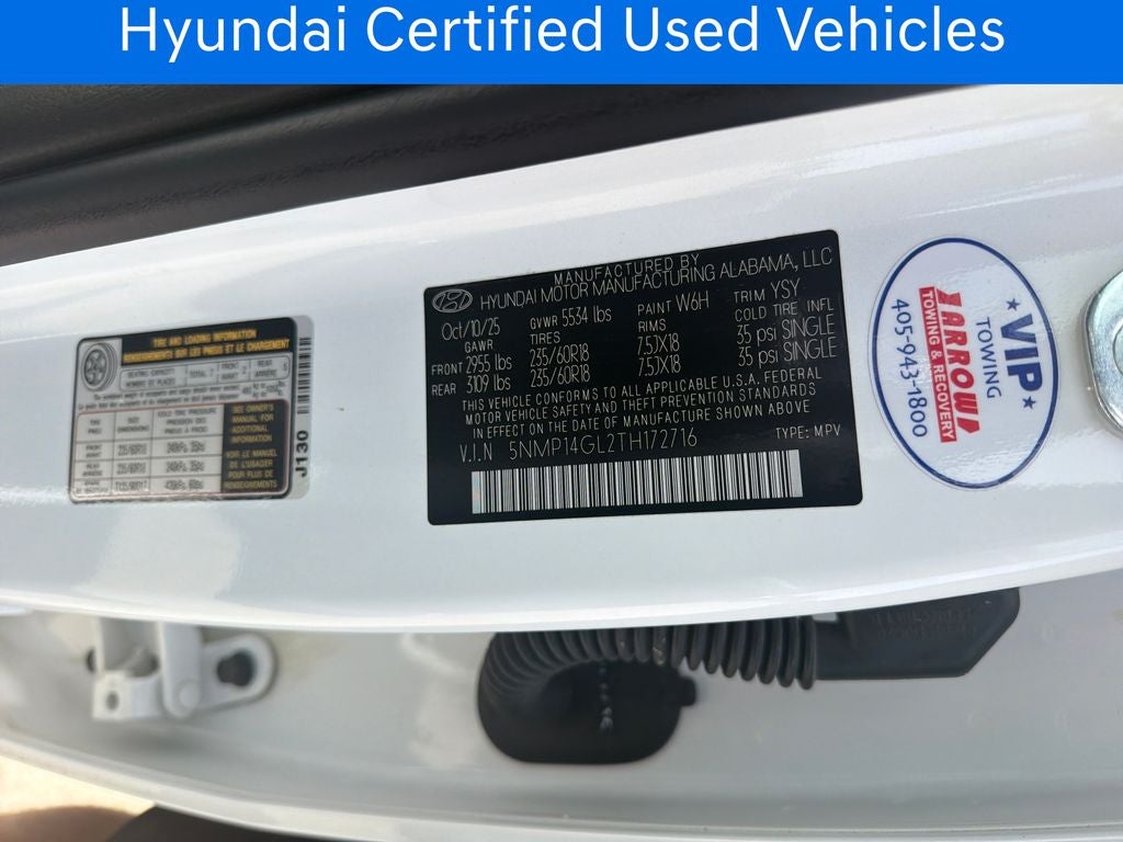2026 Hyundai SANTA FE SE CERTIFIED