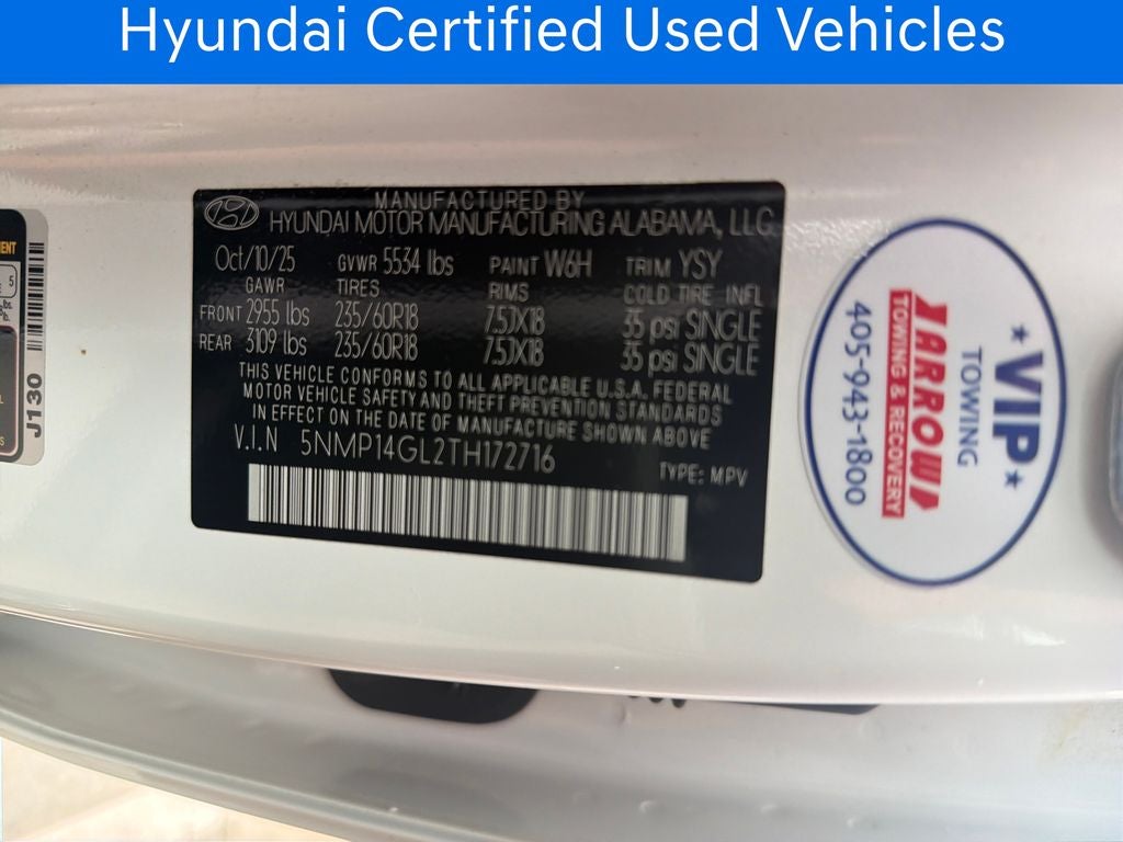 2026 Hyundai SANTA FE SE CERTIFIED