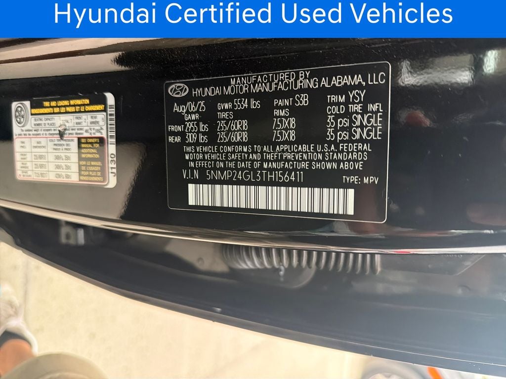 2026 Hyundai SANTA FE SEL CERTIFIED