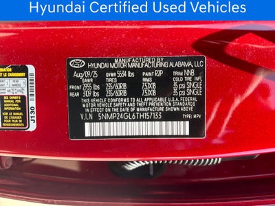 2026 Hyundai SANTA FE SEL CERTIFIED