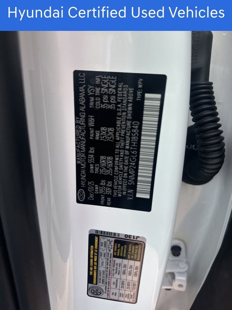 2026 Hyundai SANTA FE SEL CERTIFIED