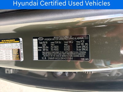 2024 Hyundai SANTA FE Limited CERTIFIED