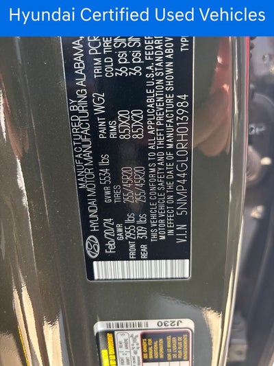 2024 Hyundai SANTA FE Limited CERTIFIED