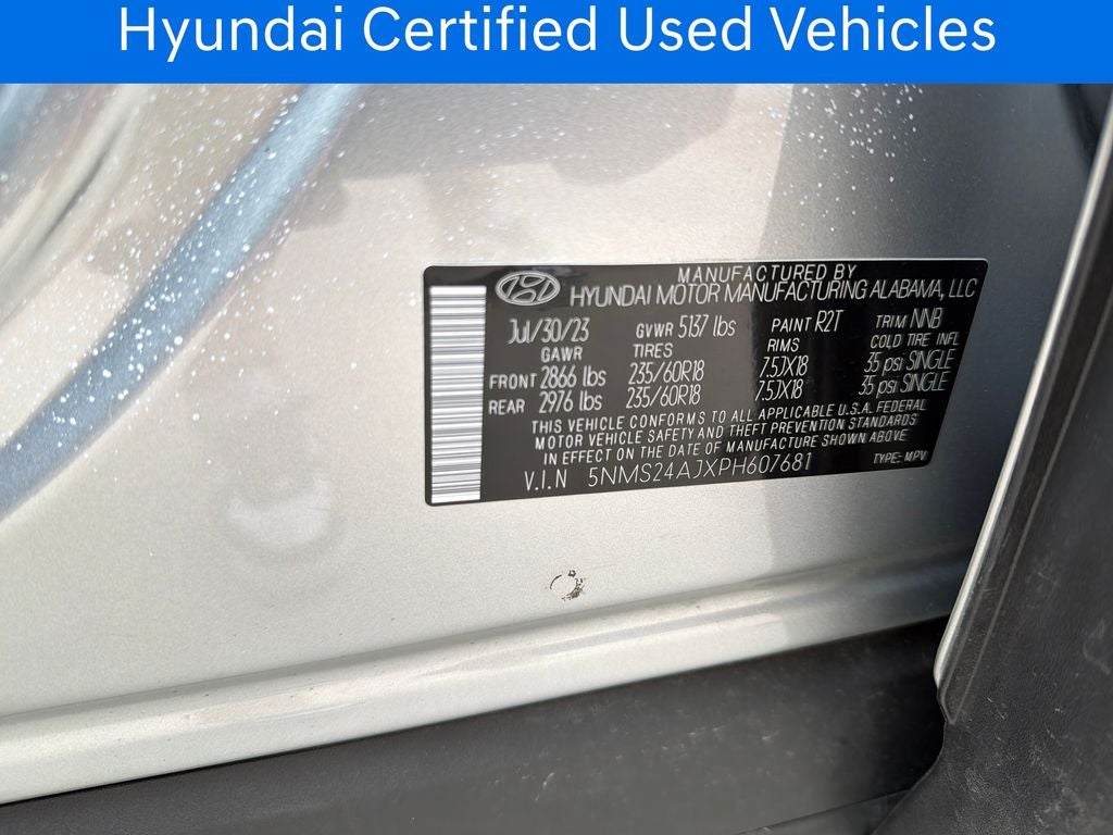 2023 Hyundai SANTA FE SEL CERTIFIED