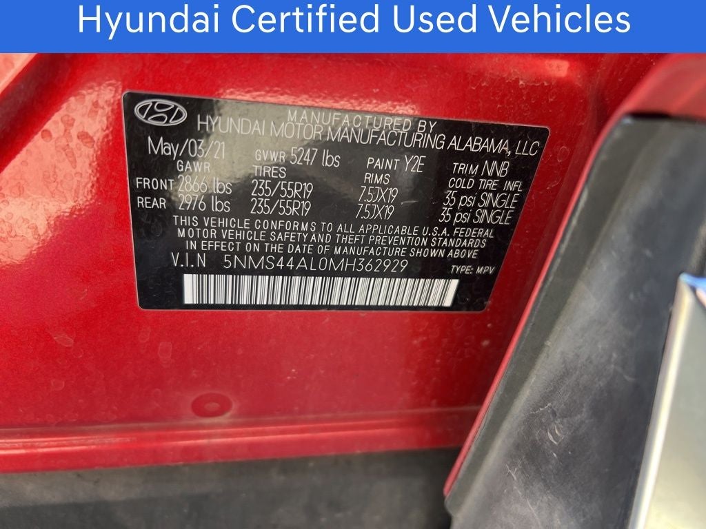 2021 Hyundai SANTA FE Limited CERTIFIED