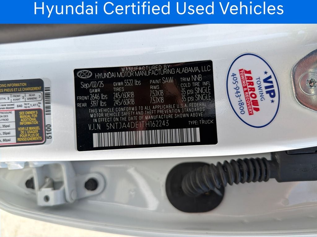 2026 Hyundai SANTA CRUZ SE CERTIFIED