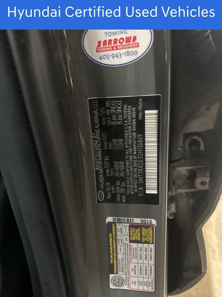 2025 Hyundai SANTA CRUZ SE CERTIFIED