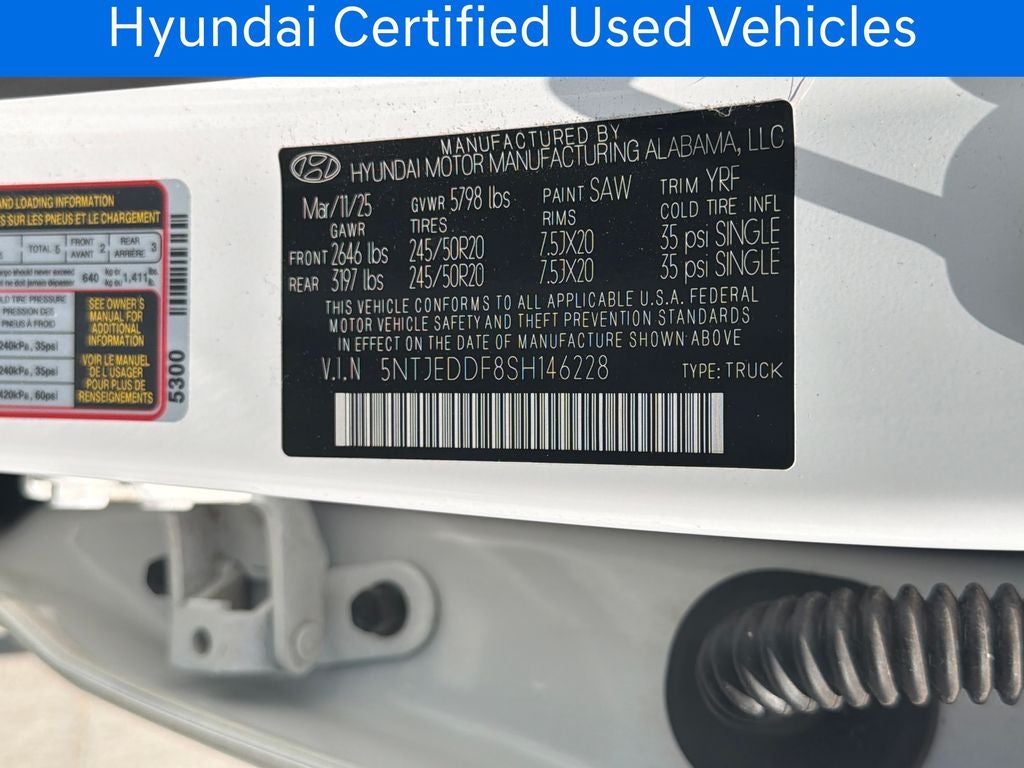 2025 Hyundai SANTA CRUZ Limited CERTIFIED