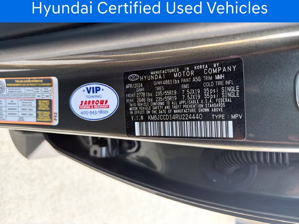 2024 Hyundai TUCSON HYBRID SEL Convenience CERTIFIED