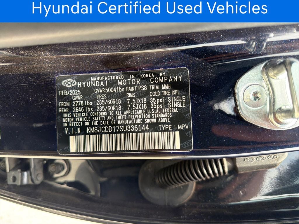 2025 Hyundai TUCSON HYBRID SEL Convenience CERTIFIED