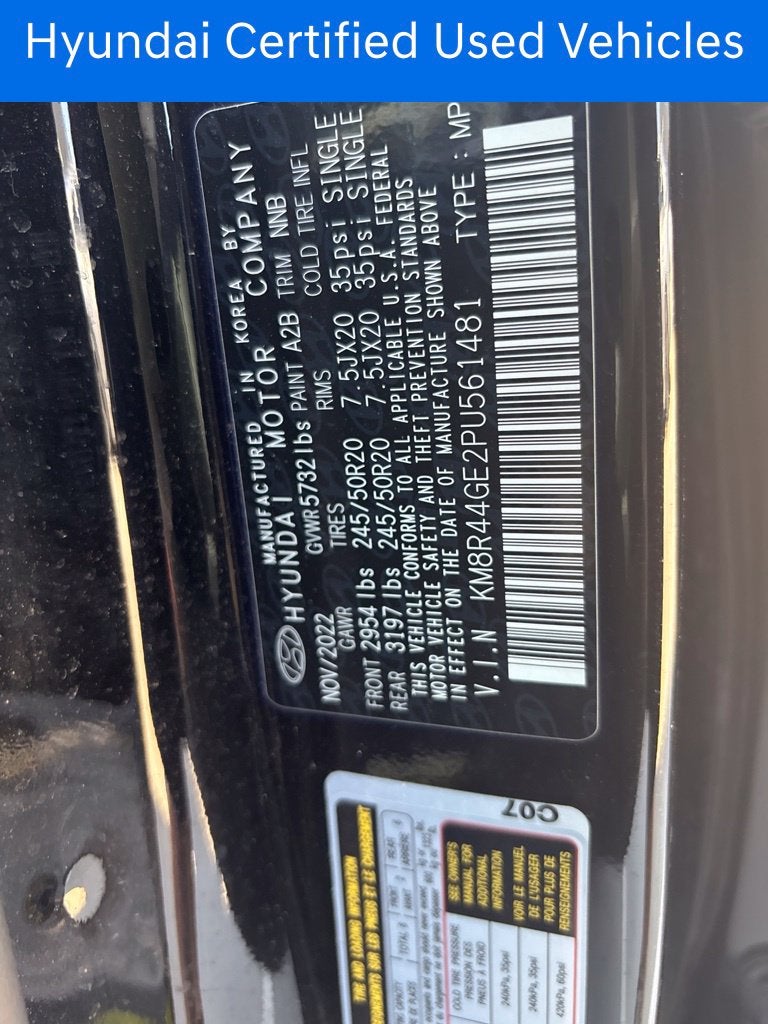 2023 Hyundai PALISADE SEL CERTIFIED