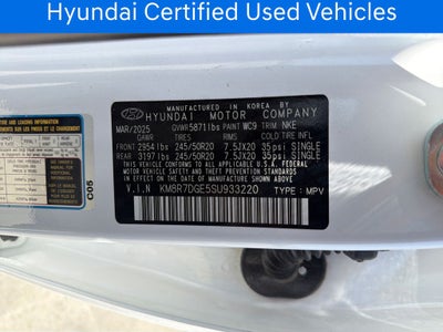 2025 Hyundai PALISADE Calligraphy Night Edition CERTIFIED
