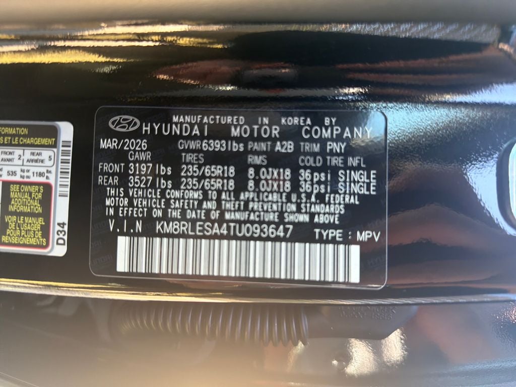 2026 Hyundai PALISADE HYBRID SEL 7P
