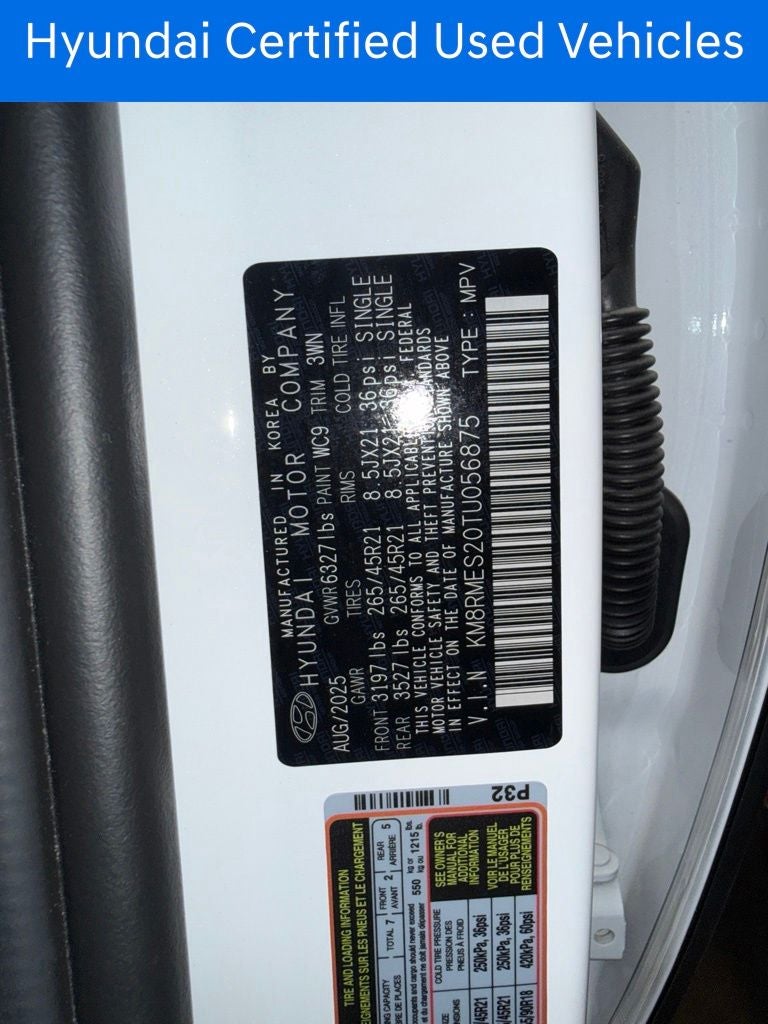2026 Hyundai PALISADE Calligraphy CERTIFIED