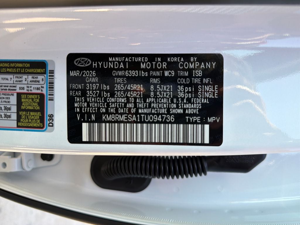 2026 Hyundai PALISADE HYBRID Calligraphy