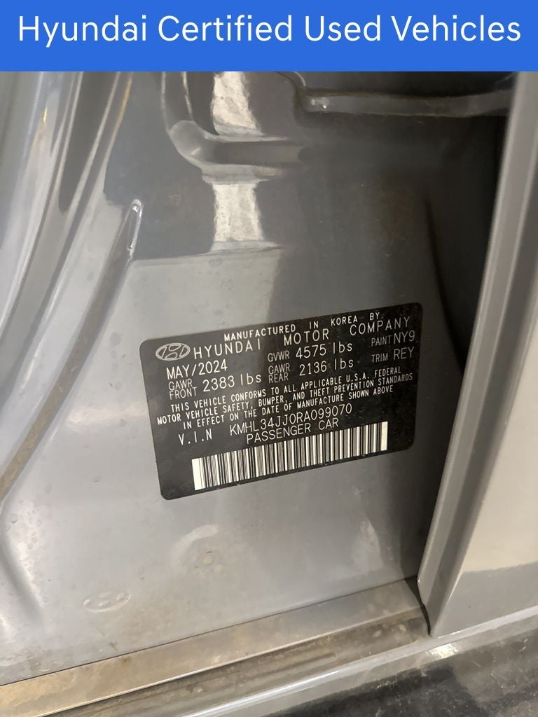 2024 Hyundai SONATA HYBRID SEL CERTIFIED