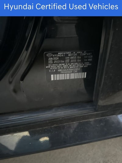 2024 Hyundai SONATA SEL CERTIFIED