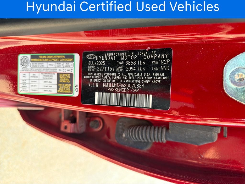 2025 Hyundai ELANTRA SEL Sport CERTIFIED