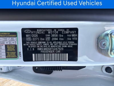2026 Hyundai ELANTRA SEL Sport CERTIFIED
